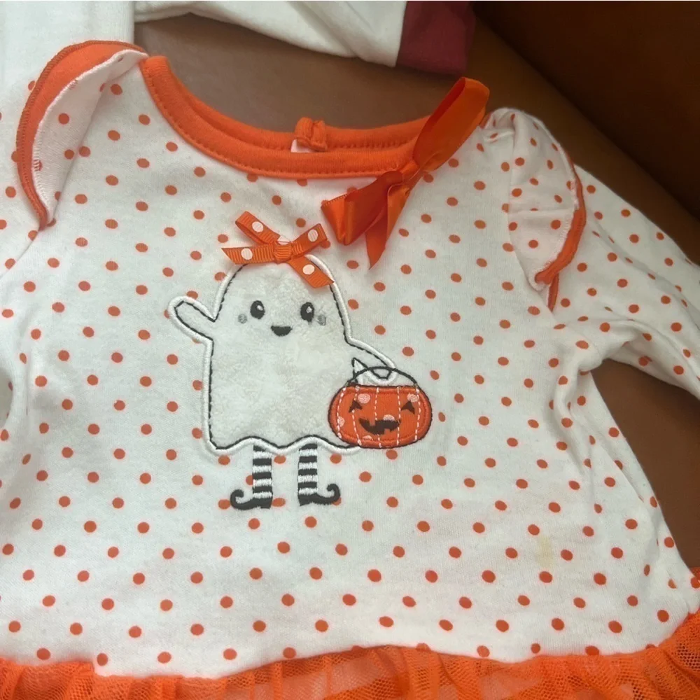 Bundle Baby Girl Infant 3-6m Fall Halloween Matching Tutu Bodysuit Shirt Pants
